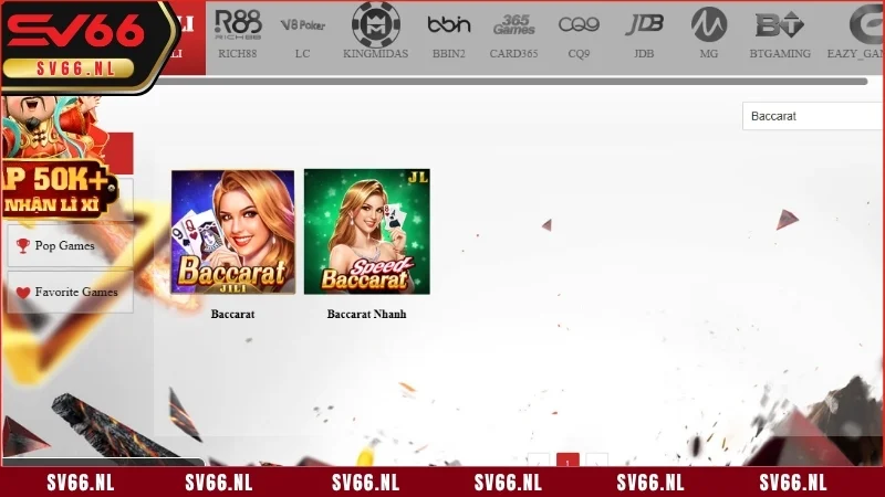 Live Baccarat tại SV66 kịch tính nhưng rất dễ tiếp cận